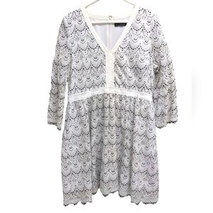 Highline Collective white long sleeves dress size large
